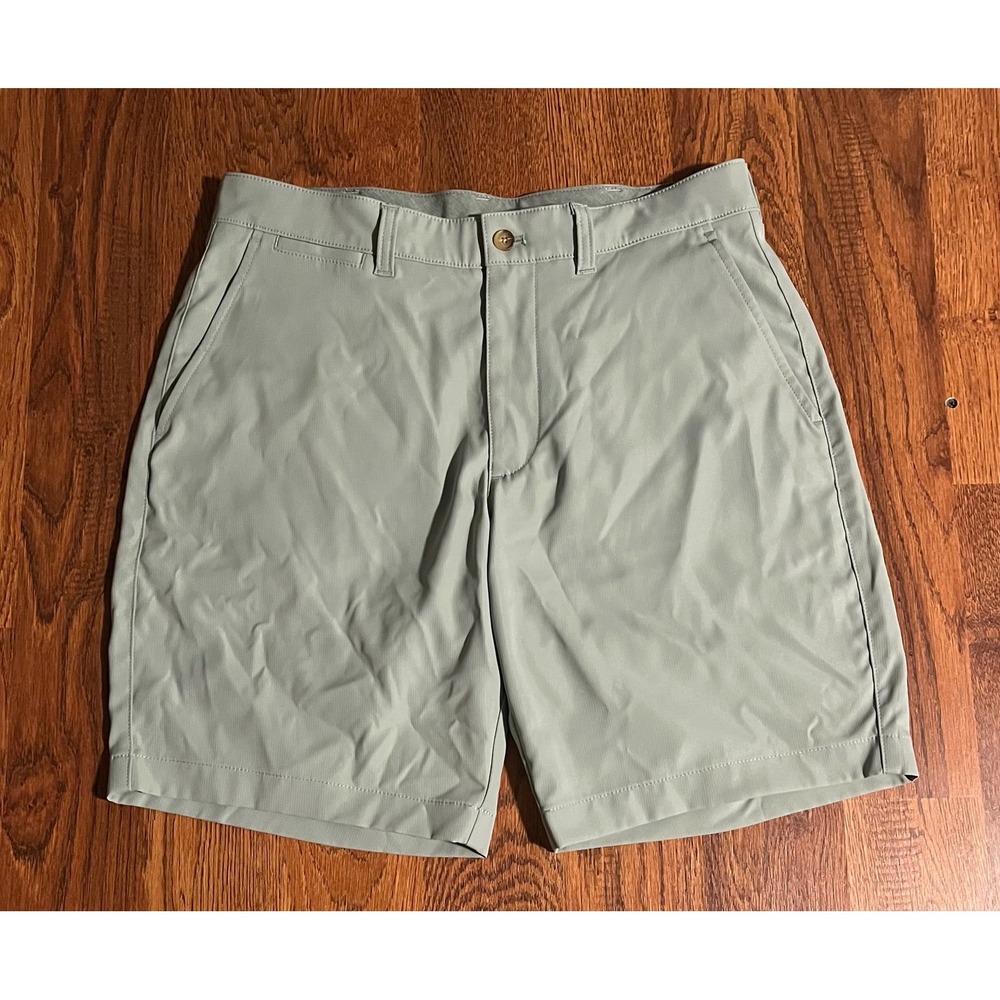 Duck Head Mens Performance Golf Shorts Sage Green Size 32 Stretch Flat Front
